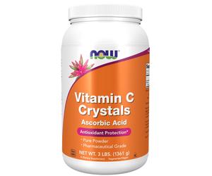 Poudre de cristaux de vitamine C NOW FOODS (1361 g/ 3 lb)