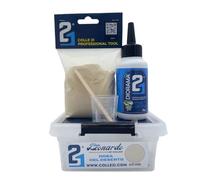 Poudre de décor Colle21, 250g de poudre Linea Leonardo Duna di Sabbia +125 ml de colle Blanche Vynilique Diorama, poudre de décor pour diorama, poudre deco pour bricolage.