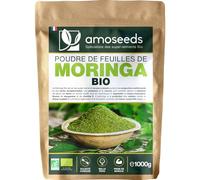 Poudre de feuilles de Moringa Bio 1KG | Vitamine A, Antioxydant, Détox, Peau | Qualité Supérieure