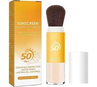 Poudre de fixation de crème solaire minérale translucide, SPF 50, poudre de réglage de la crème solaire longue durée pour toutes les peaux (1 pièce)