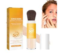 Poudre de fixation minérale pour protection solaire - Contrôle de l'huile - Finition naturelle - Poudre de réglage de l'écran solaire minéral - Fond de teint SPF 50 - Poudre avec protection solaire (1