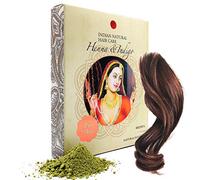 Poudre de henné et d'indigo - Teinture pour cheveux bruns - Frais et pur bio - 200 g Indian Natural Hair Care