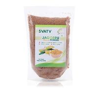 Poudre de jaggery SVTAV, poudre de gur broyée à la main | Édulcorant Naturel | Cassonade | Substitut de canne à sucre indien | Aucun agent de conservation ajouté | Sans arômes artificiels - 500 g