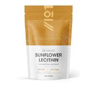Poudre de lécithine de tournesol 100 g - 97 % de matières grasses essentielles dégraissées - Qualité supérieure - Sachet refermable et recyclable Alpha01