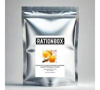 Poudre de limonade instantanée lyophilisée au goût d'orange pour 4 litres - Durée de conservation : 25 ans - Ration d'urgence