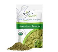 Poudre de Neem biologique Davis Finest 250 g, feuilles de Neem pures et naturelles pour la peau et les cheveux, cuir chevelu sec et qui démange, cheveux clairsemés, favorise la croissance des cheveux