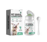Poudre de nettoyage dentaire pour chien - Poudre contre la mauvaise haleine chez les chiens - Réduit la plaque dentaire et prend soin de la bouche - Additif alimentaire soutient la bouche des chiens