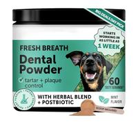 Poudre De Nettoyage Dentaire Pour Chiens | Détartrant Naturel Et Sain - Éliminateur De Mauvaise Pour Chien | Pour Grands Animaux Domestiques Toilettage À Domicile Soins Vétérinaires au Quotidien