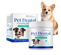 Poudre de Nettoyage pour Dents d'Animaux - Soin Blanchissant 100g Pour Dents de Chien et Chat | Soin Dentaire Doux Pour Chat | Pour Usage À La Maison Routine Quotidienne Voyage Et Vétérinaire