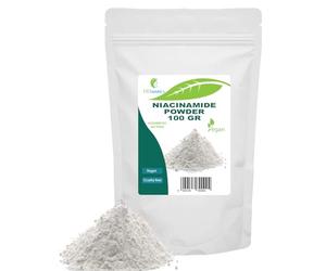 Poudre de niacinamide 100 g (vitamine B3, nicotinamide, vitamine PP) - Convient à une large gamme d'applications cosmétiques dans les soins de la peau et des cheveux