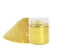 Poudre De Paillette Fine, Paillettes en Résine Holographiques Fines, Poudre Brillante, Poudre Artisanat Paillettes, 100g Poudre à Paillettes, Résine Paillettes Métallique pour Oeil Nail (Or)