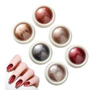 Poudre de paillettes à ongles, kit de poudre à ongles chromé - 6 couleurs Miroir Effet Fingernail Chrome - Shimmer Nail fournit de la poudre pour le festival, les rencontres, le maquillage, l'Hallowee
