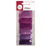 Poudre De Paillettes Mélange - , Violet, 6 Couleurs À 2g, 12g