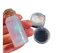 Poudre de paillettes multifonctionnelles pour la fabrication de bijoux - Couleur vive pour la création de résine - Poudre de pigment scintillante multifonction - Paillettes nacrées pour créations en