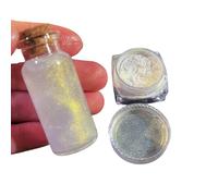 Poudre de paillettes multifonctionnelles pour la fabrication de bijoux - Couleur vive pour la création de résine - Poudre de pigment scintillante multifonction - Paillettes nacrées pour créations en