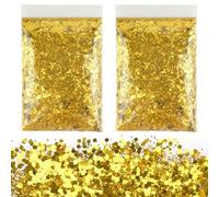 Poudre de paillettes pour bricolage - 100 g - Grandes paillettes dorées - Pour Noël, bricolage, bougies, ongles et visage