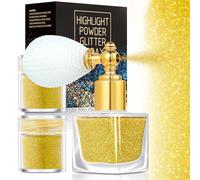 Poudre de paillettes, spray de paillettes brillantes pour le corps pour femmes, poudre libre de surligneur, maquillage pour le corps (LaserGolden-C)