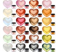 Poudre de Pigment Métallique - 24 Couleurs x 5g Pigment de Resine Epoxy Scintillante Colorant de Savon pour Epoxy Resin Art, Peinture - Poudre de Mica Metallic pour Slime, Argile Polymère, Cosmetiques