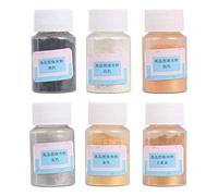 Poudre de pigment métallique - 6 couleurs - Résine fine - Chaque flacon de 10 g de couleur pour peinture époxy et acrylique