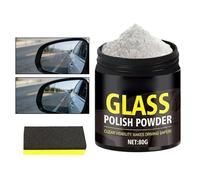 Poudre de polissage pour verre, 80 g, nettoyant durable, solution de retrait de film d'huile, réparation des rayures pour pare-brise, lunettes, miroir, douche, accessoire de détail pour peinture de