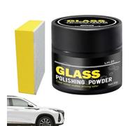 Poudre de polissage pour vitres de voiture - Agent de nettoyage pour dissimulation des rayures, formule de détergent abrasif fin, outil de traitement manuel de la transparence, restaure une finition l
