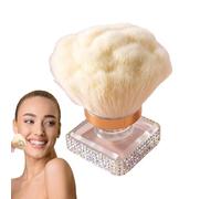 Poudre De Poudre Pour Le Visage - Brosse P0lvere, Outil Cosmétique Professionnel Pour Préparation Et Pour Ongles, Poils Doux Pour Le Surligneur Rouge De Fondation |