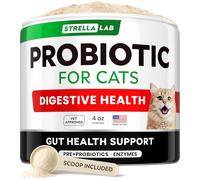 Poudre de probiotiques pour chats et chiens - Complément entièrement naturel - Enzymes digestives + prébiotiques - Soulage la diarrhée, les maux d'estomac, les gaz, la constipation, les odeurs de
