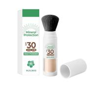 Poudre de protection solaire minérale SPF 30, protection UVA et UVB, combinable avec maquillage, filtre à oxyde de zinc, imperméable, végétalien
