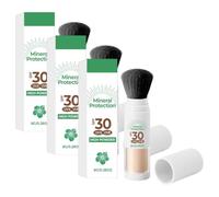 Poudre de protection solaire minérale SPF 30, protection UVA et UVB, combinable avec maquillage, filtre à oxyde de zinc, imperméable, végétalien