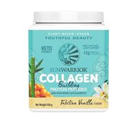 Poudre de protéines - Protéines végétales - Protéines végétales - Conserves de masse musculaire - Facile à compacter - Peptides de protéines de construction - Vanille de Tahiti - 500 g - SUNWARRIOR