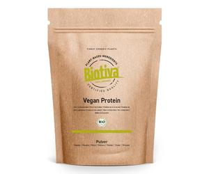 Poudre de protéines véganes bio 900g - 83% de protéines - Protéines de pois et de riz - 23g de protéines par dose - Végan - Conditionné et contrôlé en Allemagne (DE-ÖKO-005)