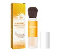 Poudre de réglage de protection solaire minérale, SPF 50, poudre minérale, contrôle de l'huile, finition mate naturelle, durable, léger, respirant, convient à tous les types de peau (A, 1 pièce)
