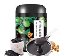 Poudre De Sésame Noir Et Noix 500g Boîte, 7 Superaliments Noirs, Préparation Instantanée, Idéal Pour Yaourt, Lait & Pâtisserie
