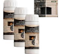 Poudre de soin des cendres de cheminée en pierre - soin doux des taches de suie du foyer et du manteau, kit de surface en pierre naturelle, (3PCS)