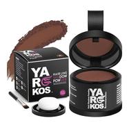 Poudre de touche-racines Yargkos, masque instantané pour cheveux gris. Idéale pour les racines, la barbe ou les zones clairsemées, hommes et femmes (Rouge et marron)