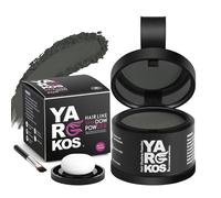 Poudre de touche-racines Yargkos, masque instantané pour cheveux gris. Idéale pour les racines, la barbe ou les zones clairsemées, hommes et femmes (Gris)