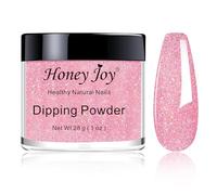 Poudre de trempage fine rose de 28 g/boîte, pas besoin de durcissement à la lampe, comme un vernis gel, finition uniforme et lisse (Dip-No.129)
