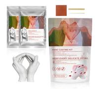 Poudre d'empreintes de main 3D pour la Saint-Valentin, la fête d'anniversaire de bébé, 200 g de poudre + mélangeur, facile à utiliser, durable, pour les couples, les parents avec bébés, les fêtes de