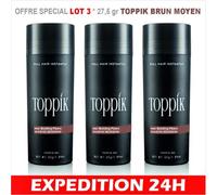Poudre Densifiante - Toppik - 27,5 Gr - Couleur Chatain - Volume - Calvitie