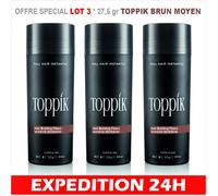 Poudre densifiante - TOPPIK - 27,5 gr - Couleur CHATAIN - Volume - Soins capillaires