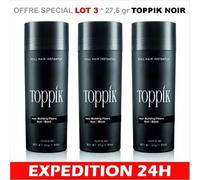Poudre Densifiante - Zisonix - Toppik - 3x27,5g - Couleur Noir - Kératine