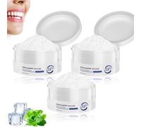 Poudre dentaire à l'hydroxyapatite 7,5% pour la protection de l'émail, dentifrice pour dents blanches, dentifrice à l'hydroxyapatite pour blanchissant,menthe douce, haleine fraîche (3)
