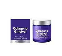 Poudre dentaire au collagène naturel, renforce les gencives grâce à la poudre de collagène, contient de l'hydroxyapatite, 50 g - Blanchiment double action, parfum menthe et lavande