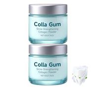 Poudre dentaire au collagène pour les gencives, poudre de dentifrice à l'hydroxyapatite, protège les gencives et l'émail, renforce les dents, soin bucco-dentaire naturel formulé pour un (2PCS)