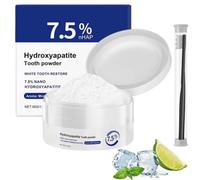 Poudre Dentaire D'hydroxyapatite, 7.5% De Poudre Nano Hydroxyapatite Pour Les Dents, Poudres Minérales De Restauration Des Dents, Poudré Blanchissante Dénts, Microcrystalline Hydroxyapatite (1)
