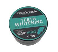 Poudre dentifrice CleanCarbon24®, vegan et sans fluor - Blanchissante au charbon actif et à la menthe fraîche | Cosmétiques dentaires bio pour des dents plus blanches et un sourire détox naturel