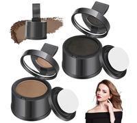 Poudre des cheveux capulaires 2pcs Racine magique Cover Up Black ＆ Volume de cheveux de café léger Pouile Sweatproofing Powder pour femmes hommes cache instantanément la perte de cheveux Volume de ch