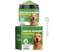 Poudre d'haleine de chien pour nettoyer les dents - 150 g de désodorisant d'haleine détachant avec cuillère, soins de santé pour animaux de compagnie de petite, moyenne et grande taille, réduit la