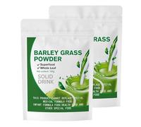 Poudre D'herbe D'orge Biologique - Superaliment 100% Pur et Naturel, Sachet Refermable de 100 g, Riche en Antioxydants, Détoxifiant et Digestif, Végétalien et Sans Gluten(2pack)