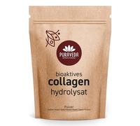 Poudre d'hydrolysat de collagène 140 g - Peptides de collagène bioactifs - 90 % de protéines - Sans additifs - Contrôlé et mis en bouteille en Allemagne Puraveda